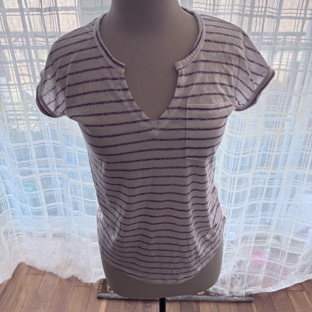 Striped Red and White Women's Top